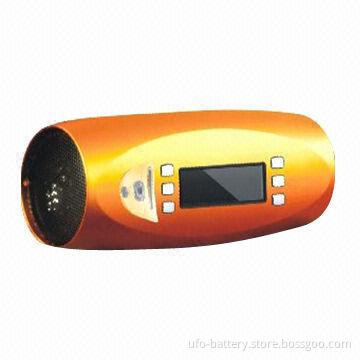 Column SD Card Portable Speaker with 850mA Battery Capacity, 5V DC Charging Voltage